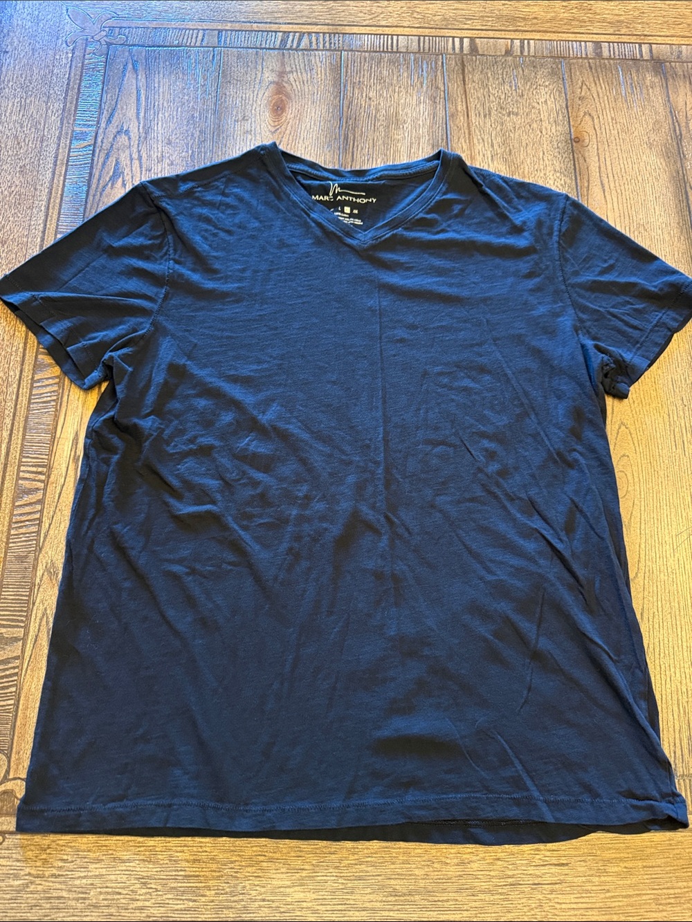 Marc Anthony Men's Black V-Neck Short Sleeve Tee